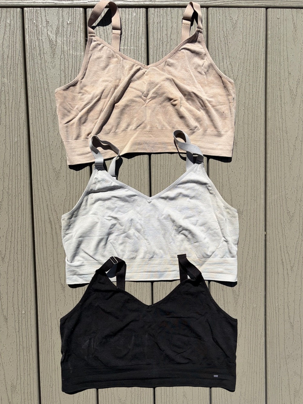 Everyday Seamless Bralette Set in Nude, White & Black